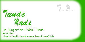 tunde madi business card